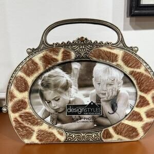 Design Styles Faux Fur Handbag Shaped Picture Frame Photo 1/8" x 3 1/2"